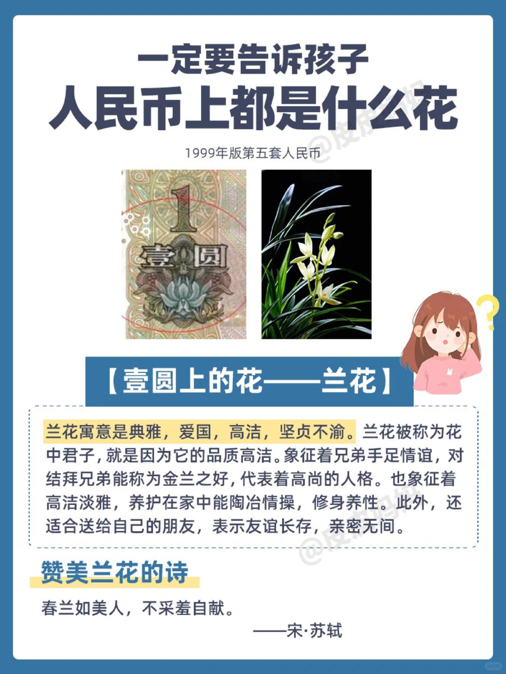 人民币上的花都是什么花？一定要告诉孩子！_中小学精品资料(高清可打印)_百科知识大全集312份高清资料整理版