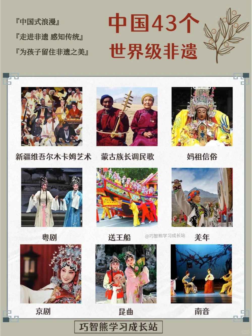 传统文化中国43个世界级非遗_中小学精品资料(高清可打印)_古文化大全集628份高清资料整理版