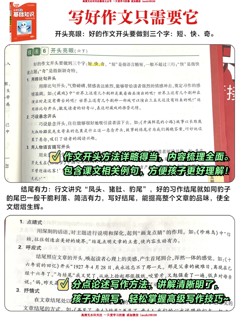 小学语文-作文开头结尾公式-轻松提分_2025抖音最火小学全科全年级资料大全集超完整版_小学作文VIP资源禁止外传
