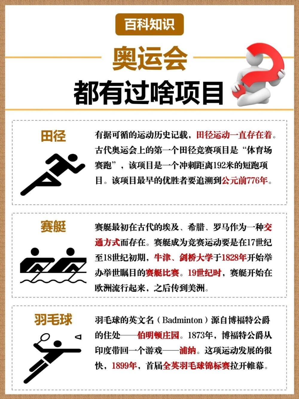 奥运会都有啥项目你看过几届奥运会_中小学精品资料(高清可打印)_百科知识大全集312份高清资料整理版