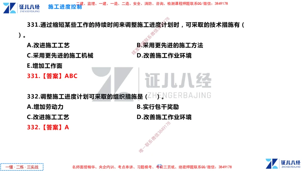 (9)--一建管理点题映射05-答案版-讲义_2026年一级建造师_2026年一建管理_2025年一建管理SVIP_03-习题精析✿实战特训✿模考通关_54-管理《点题映射班》杨建国ZBJ