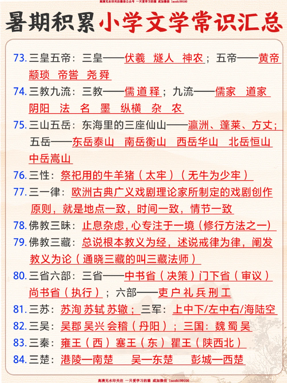 小学文学常识全汇总-超全！_2025抖音最火小学全科全年级资料大全集超完整版_小学常识VIP资源禁止外传