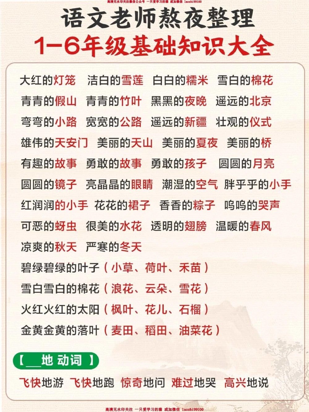 小学语文老师整理-小升初必备！_2025抖音最火小学全科全年级资料大全集超完整版_小学语文VIP资源禁止外传