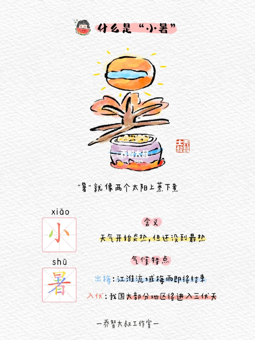 带孩子了解二十四节气&mdash;&mdash;小暑_中小学精品资料(高清可打印)_常识知识大全集140份高清资料整理版