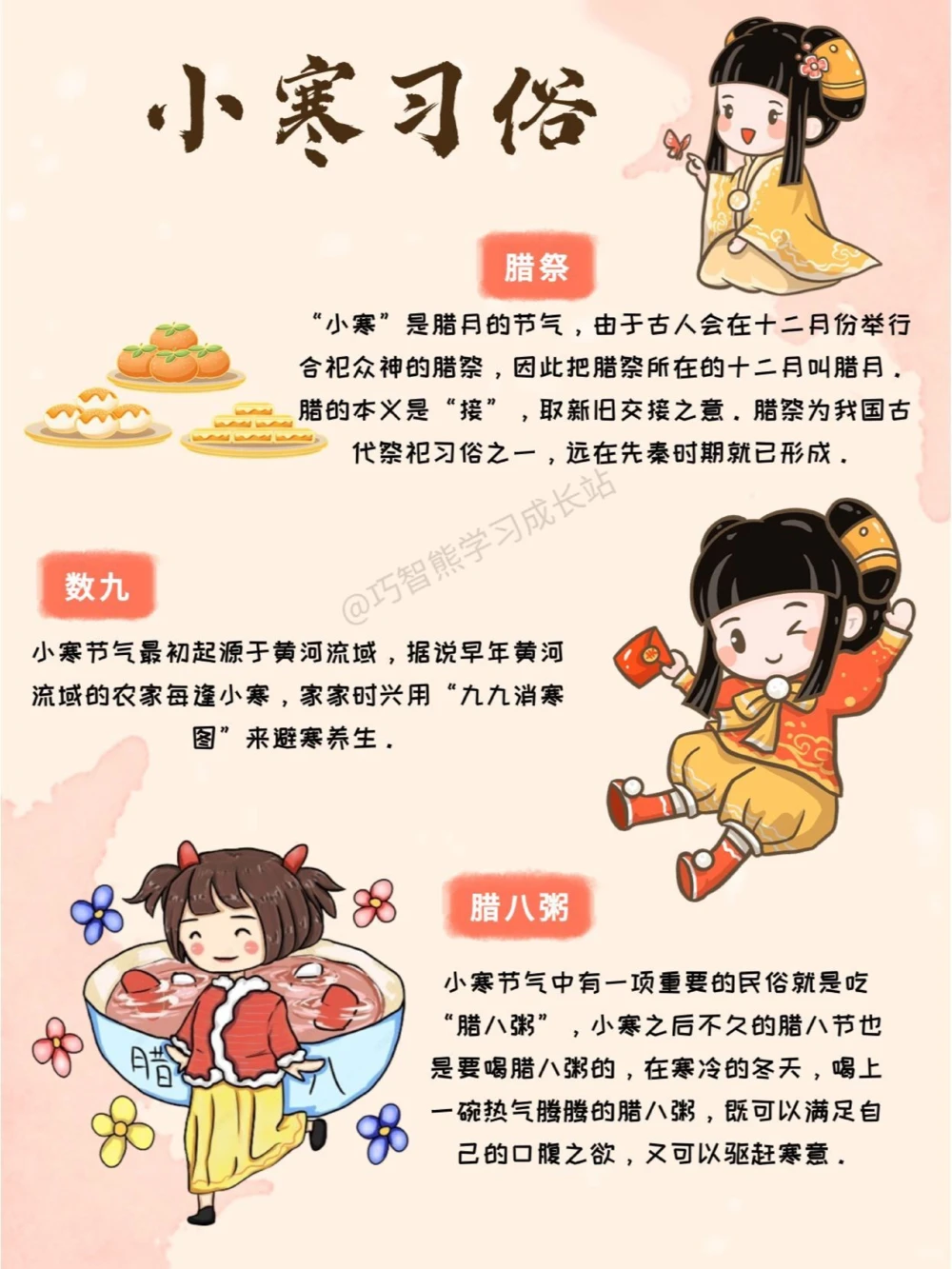 传统文化二十四节气之小寒，知识科普_中小学精品资料(高清可打印)_古文化大全集628份高清资料整理版