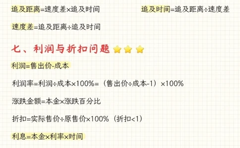 干货‼小升初数学公式大全_中小学精品资料(高清可打印)_初中大全集高清资料整理版