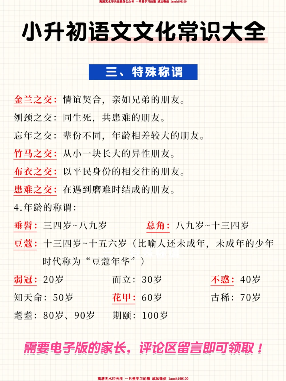 暑假逆袭-小升初语文文化常识大全_2025抖音最火小学全科全年级资料大全集超完整版_小学语文VIP资源禁止外传