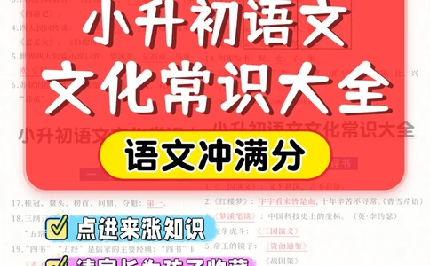 暑假逆袭-小升初语文文化常识大全_2025抖音最火小学全科全年级资料大全集超完整版_小学语文VIP资源禁止外传