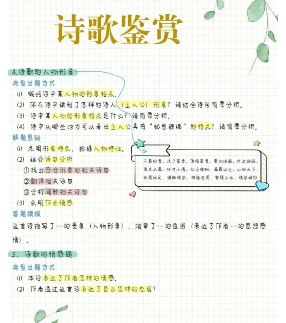 最全诗歌鉴赏答题技巧_中小学精品资料(高清可打印)_古诗词大全集281份高清资料整理版