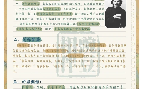 上海中考名著《童年》知识点盘点_中小学精品资料(高清可打印)_初中大全集高清资料整理版