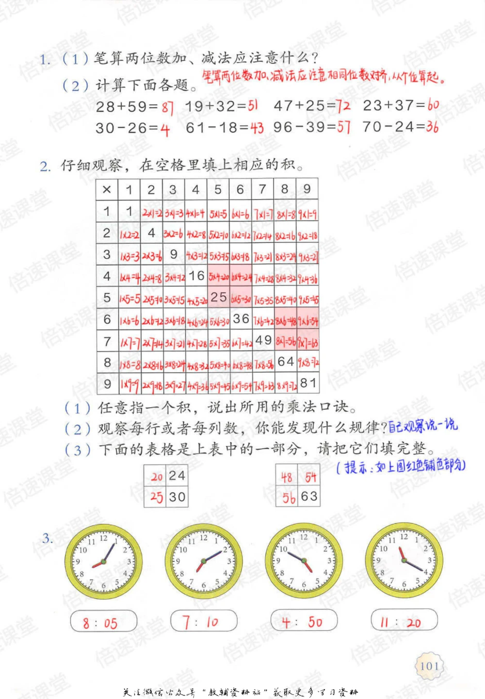二年级上册数学人教版课堂笔记_小学初中学霸笔记类资料汇总6.33GB_小学同步课堂笔记2.76GB_1~6年级上册数学人教版课堂笔记
