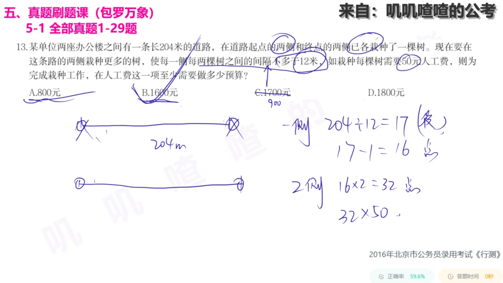 20241225专题：植树问题-刷题课手写字迹_各省考资料汇总_2、2026年公考名师课程_0142026年叽叽喳喳数量精讲快解50套题_叽叽喳喳：数量合并版用这个适用于打印和平板_植树