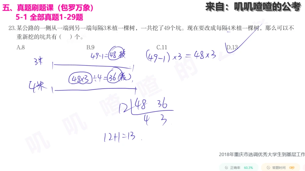 20241225专题：植树问题-刷题课手写字迹_各省考资料汇总_2、2026年公考名师课程_0142026年叽叽喳喳数量精讲快解50套题_叽叽喳喳：数量合并版用这个适用于打印和平板_植树