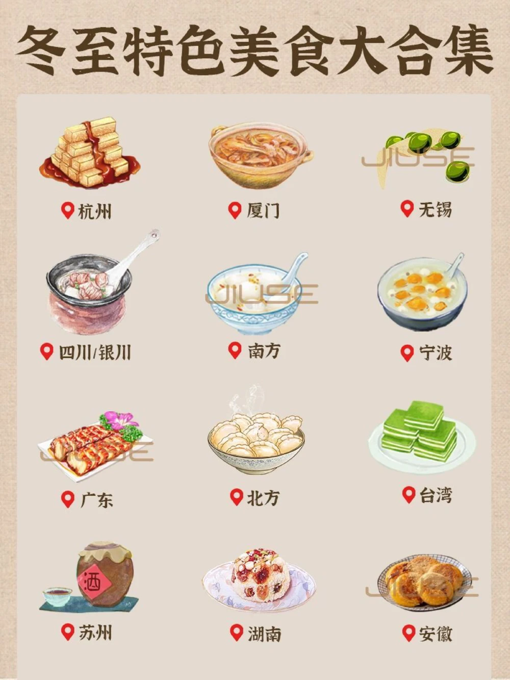 冬至食俗丨这12种冬至美食你都吃过吗？_中小学精品资料(高清可打印)_古文化大全集628份高清资料整理版