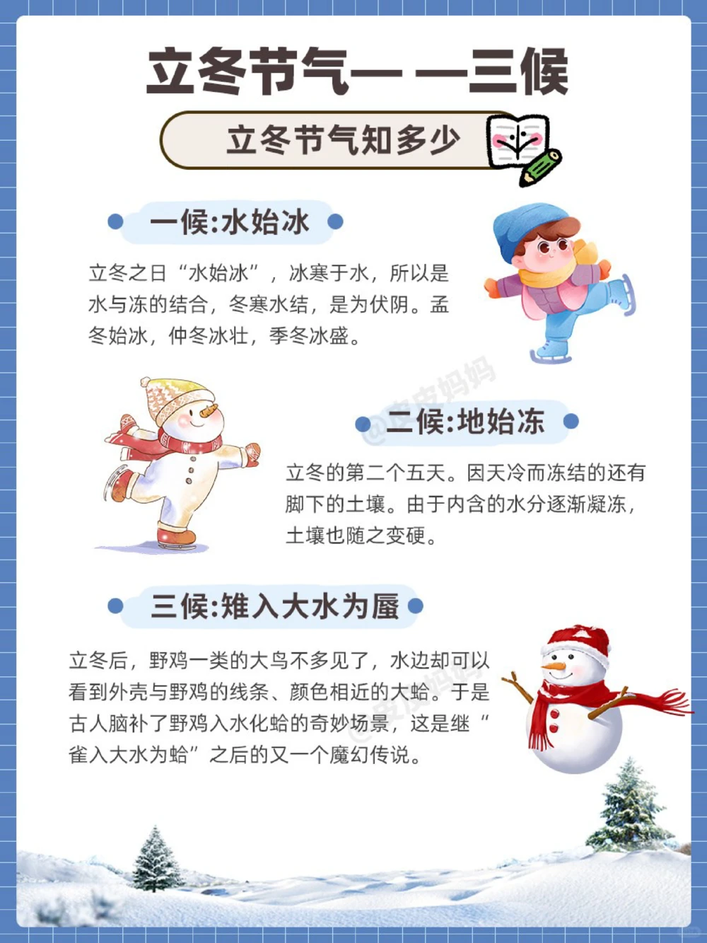 传统节气科普和孩子一起了解立冬小常识_中小学精品资料(高清可打印)_古文化大全集628份高清资料整理版