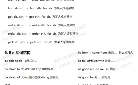 初中英语｜常用动词搭配随时打印随时用_中小学精品资料(高清可打印)_初中大全集高清资料整理版