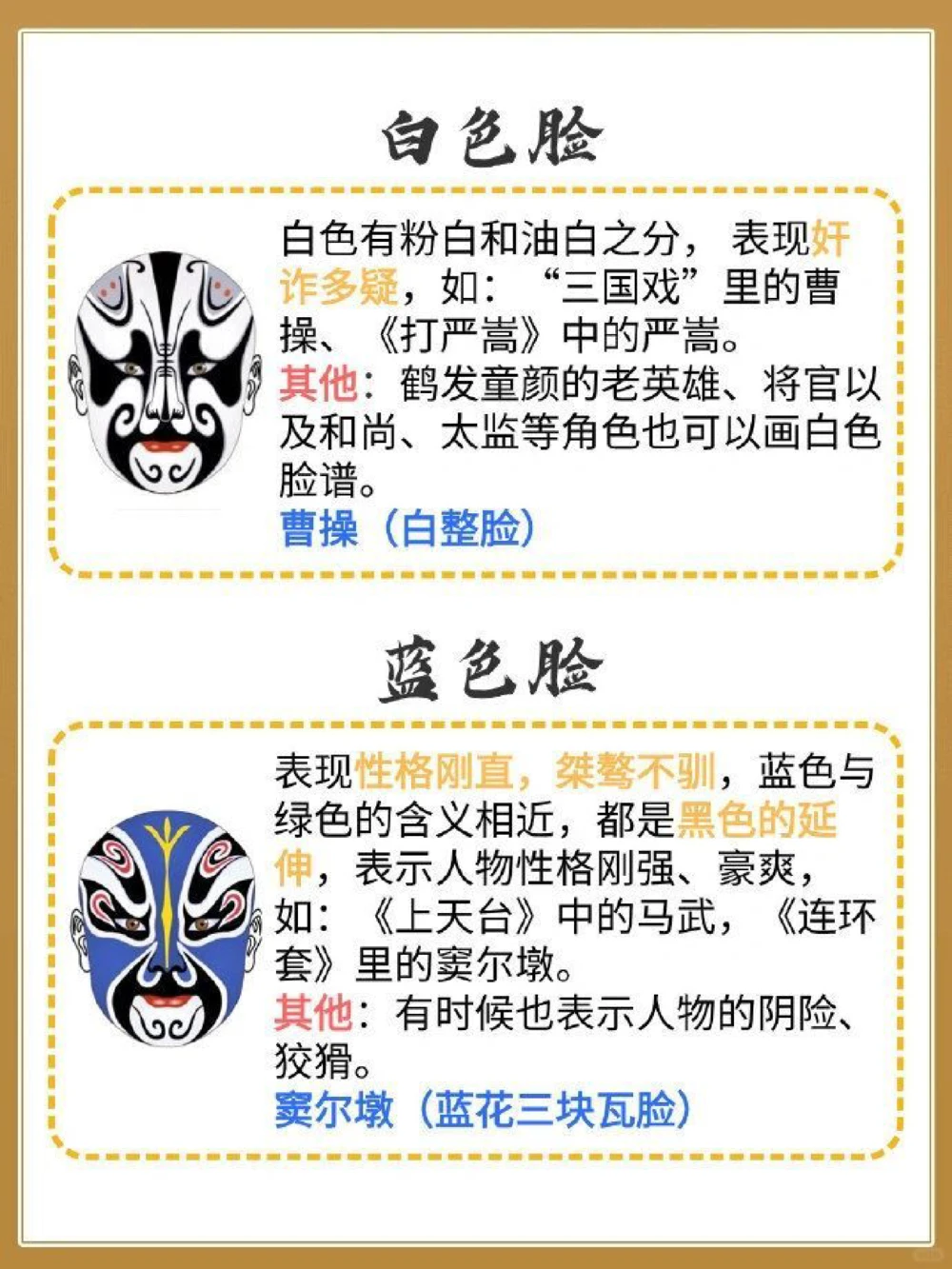 传统文化京剧脸谱颜色的含义​​​_中小学精品资料(高清可打印)_古文化大全集628份高清资料整理版