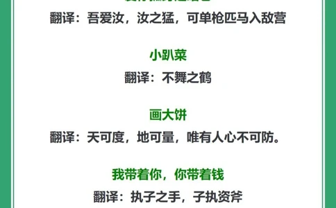 中文博大精深流行语翻译成古文，太神了！_中小学精品资料(高清可打印)_百科知识大全集312份高清资料整理版