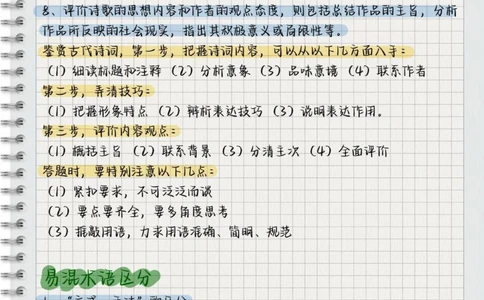 初中语文阅读理解答题笔记，努力背熟#初中语文#图文种草机#知识点总结#每天学习一点点_中小学精品资料(高清可打印)_初中大全集高清资料整理版