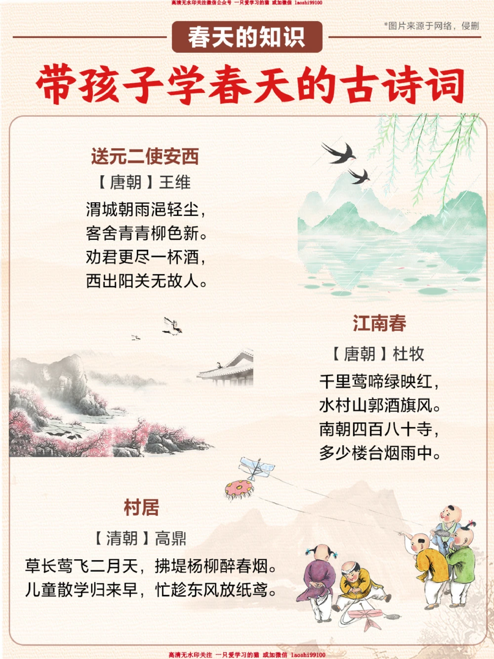 春天到了-教孩子几首关于春天的古诗！_2025抖音最火小学全科全年级资料大全集超完整版_小学语文VIP资源禁止外传