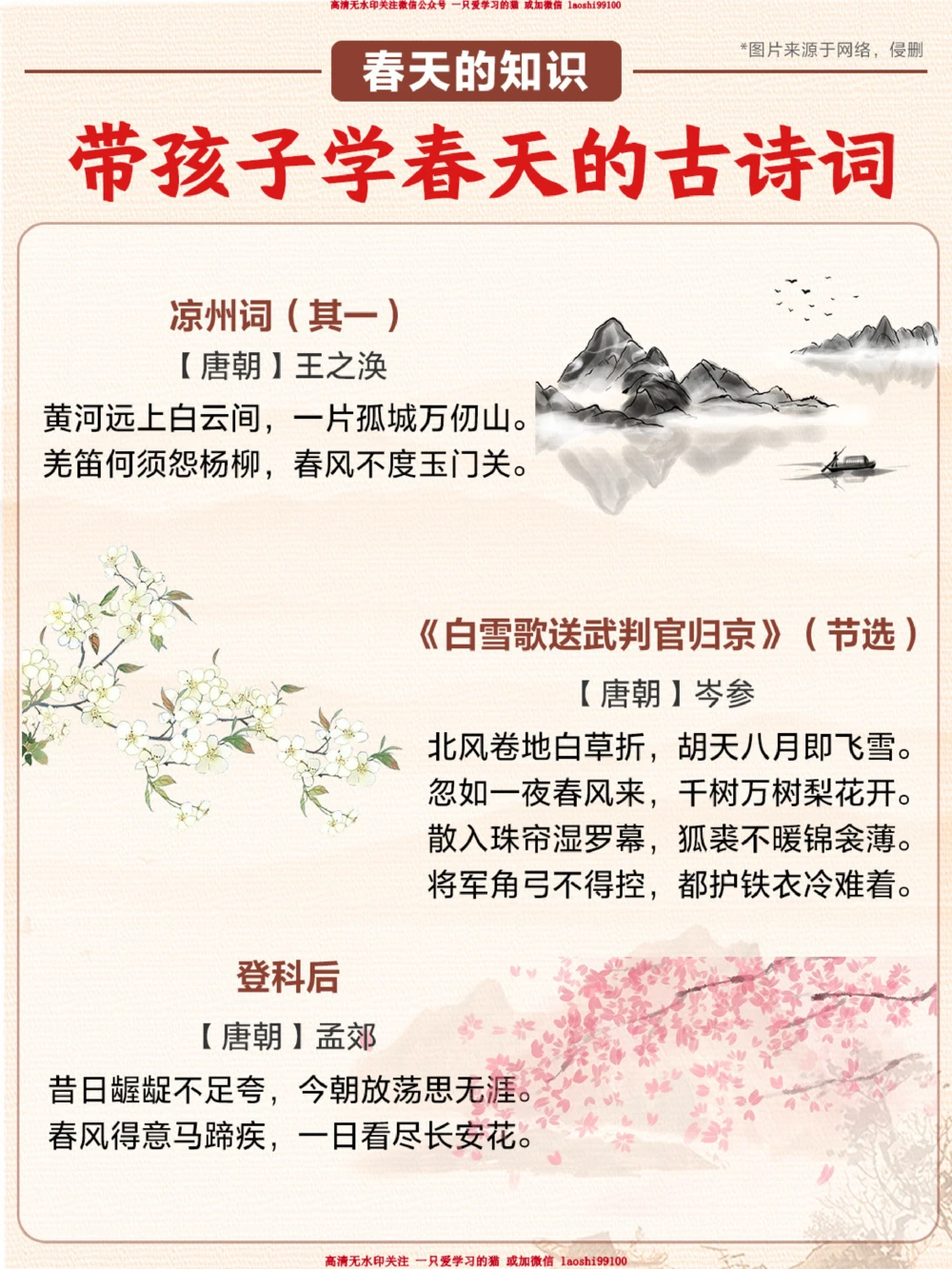 春天到了-教孩子几首关于春天的古诗！_2025抖音最火小学全科全年级资料大全集超完整版_小学语文VIP资源禁止外传