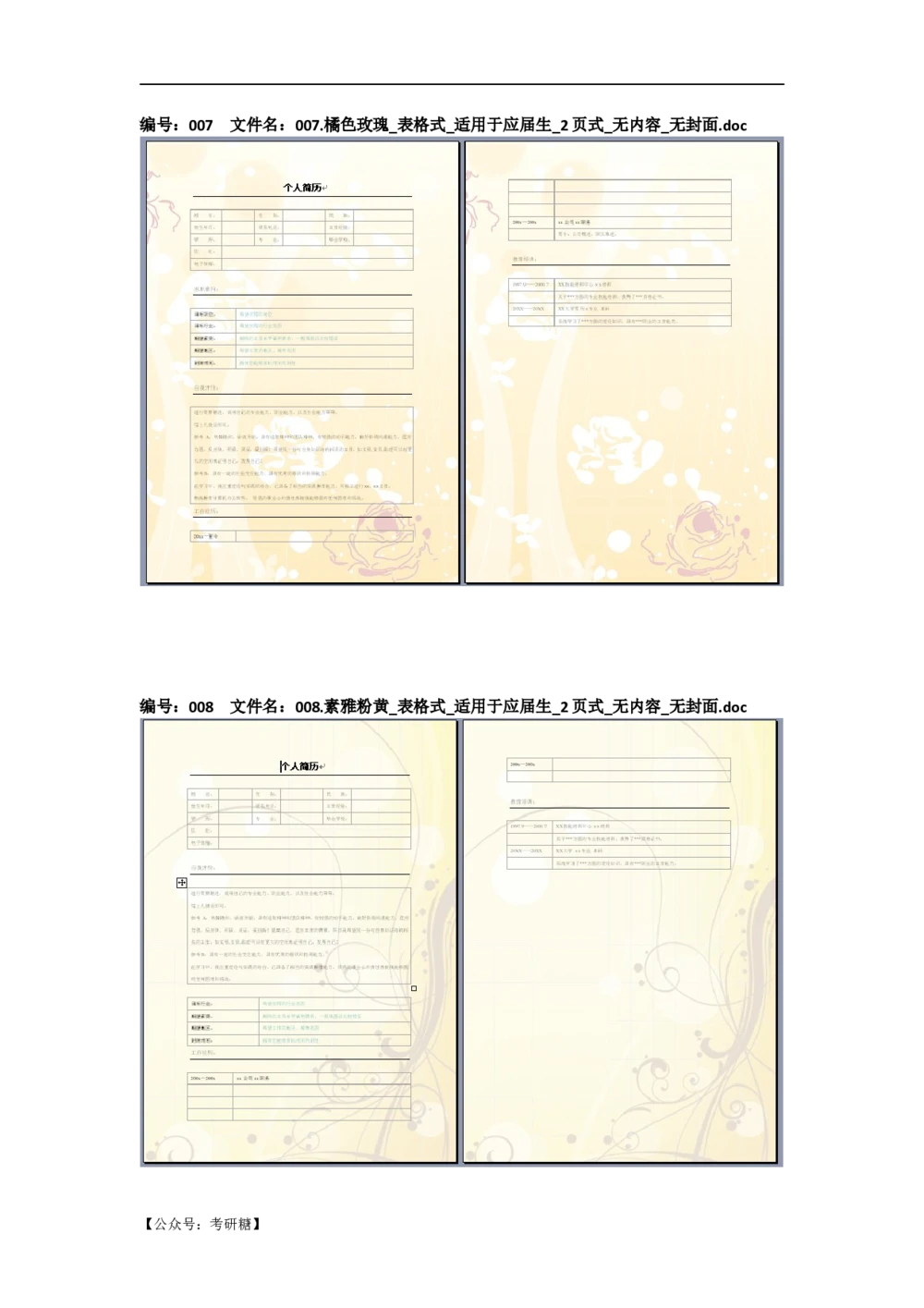 01先看-简历目录_26考研复试_10考研复试资料25_考研经典面试系列（复试技巧调剂指导口语指导自我介绍导师模板）_01.复试联系导师及简历模板