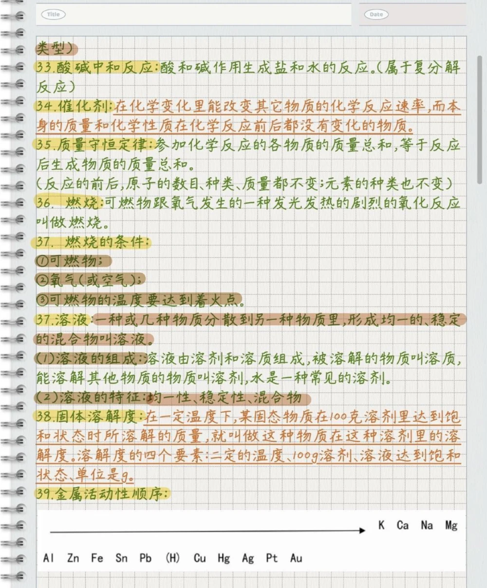 初三化学必背知识，刷到了先存起来，初三化学要考的内容都在这里了，每天抽时间来背一下，坚持把这些知识背熟在心里，你的化学成绩一定可以越来越好#化学#初三化学#知识点总结#必考考点#每天学习一点点