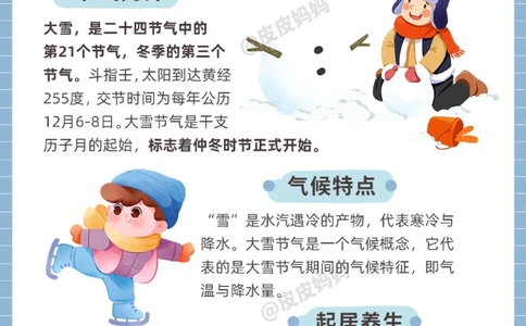 传统节气科普和孩子一起了解大雪小常识_中小学精品资料(高清可打印)_古文化大全集628份高清资料整理版