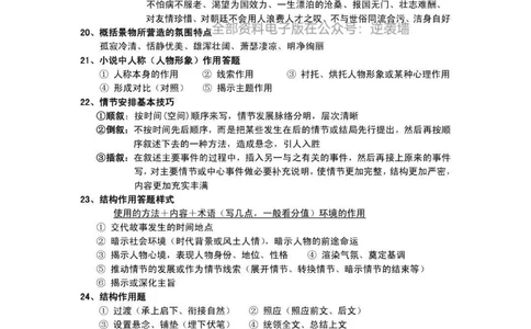 很全很详细的语文答题技巧_中小学精品资料(高清可打印)_初中大全集高清资料整理版