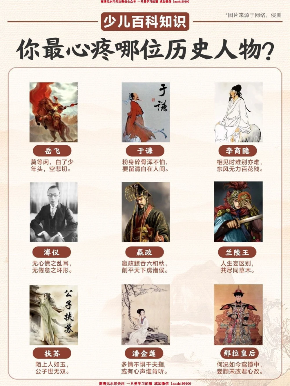 历史上的意难平-你最心疼哪一个历史人物？_2025抖音最火小学全科全年级资料大全集超完整版_小学常识VIP资源禁止外传