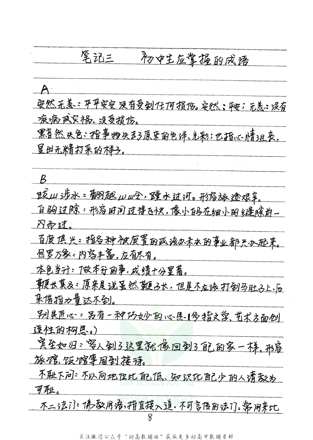 中考学霸笔记语文_小学初中学霸笔记类资料汇总6.33GB_中考学霸笔记411.75MB