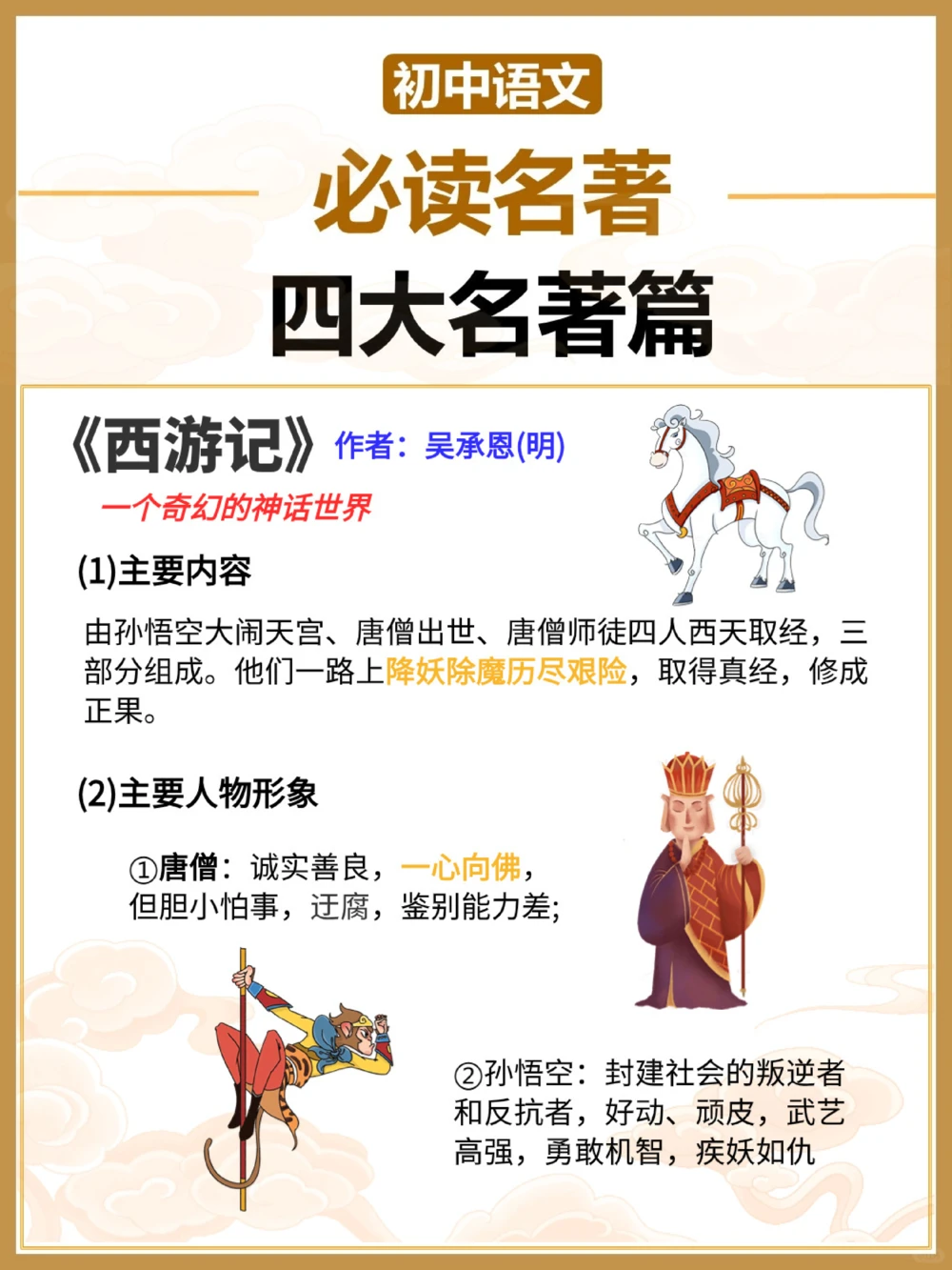 初中语文必考四大名著知识梳理_中小学精品资料(高清可打印)_初中大全集高清资料整理版