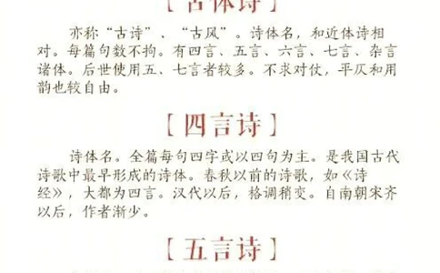 古诗词体裁格式大全，激发诗情了_中小学精品资料(高清可打印)_古诗词大全集281份高清资料整理版