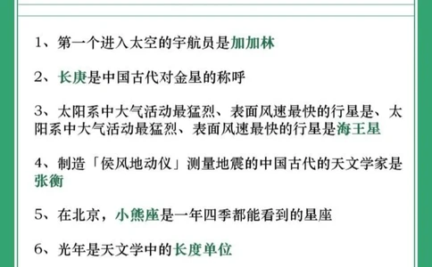 百科大全│100个天文小知识，为孩子收藏！_中小学精品资料(高清可打印)_百科知识大全集312份高清资料整理版