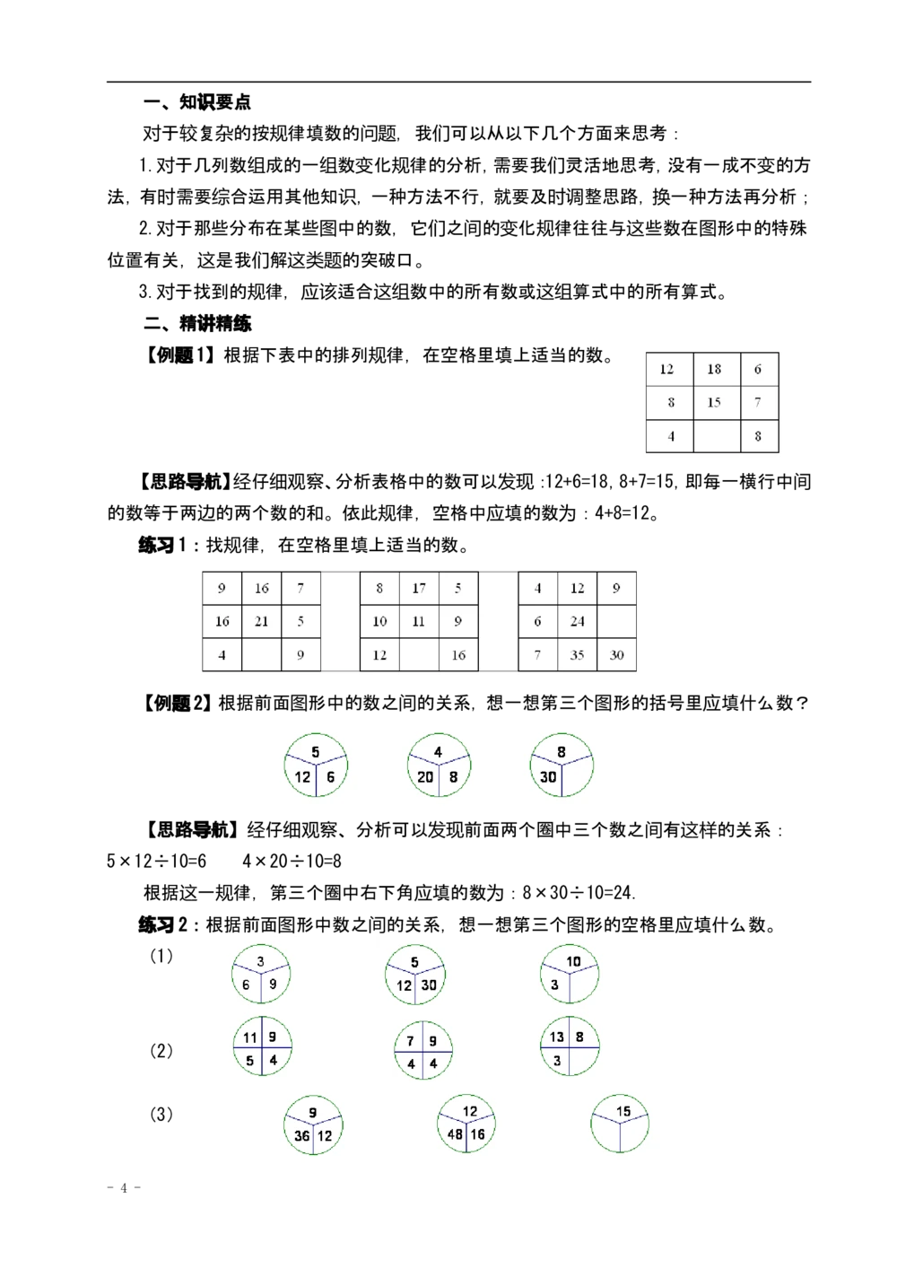 举一反三四年级数学奥数课程第1讲至第40讲全(精品)_小学奥数举一反三1-6年级相关课程_4四年级奥数《举一反三》配套讲义课件_举一反三4年级课件配套教材讲义
