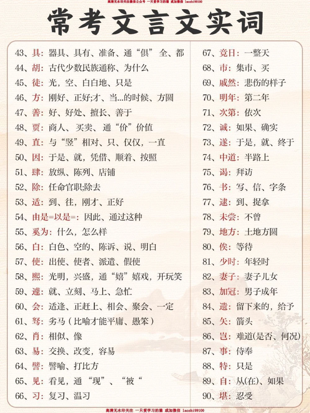 文言文满分的秘籍-----小学文言文重点实词合集_2025抖音最火小学全科全年级资料大全集超完整版_小学语文VIP资源禁止外传