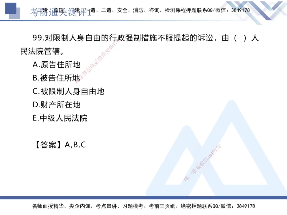 01.2025张峰-考前通关测评-法规1_2026年一建法规_2025年一建法规SVIP_04-冲刺串讲✿考点强化✿小灶集训_36-法规《考前通关测评》张峰HX_讲义