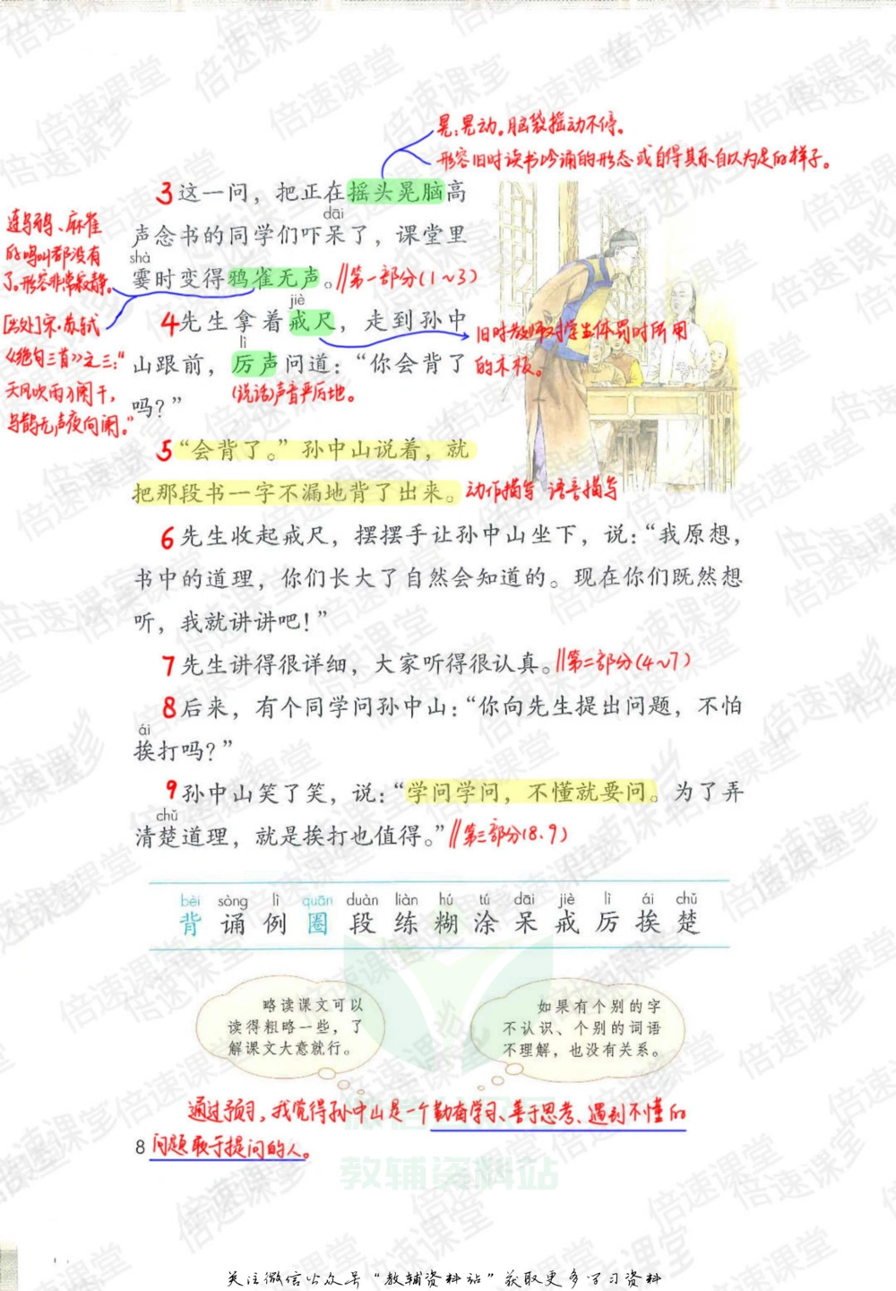 三年级上册语文部编版课堂笔记（倍速版）_小学初中学霸笔记类资料汇总6.33GB_小学同步课堂笔记2.76GB_1~6年级全册语文部编版课堂笔记