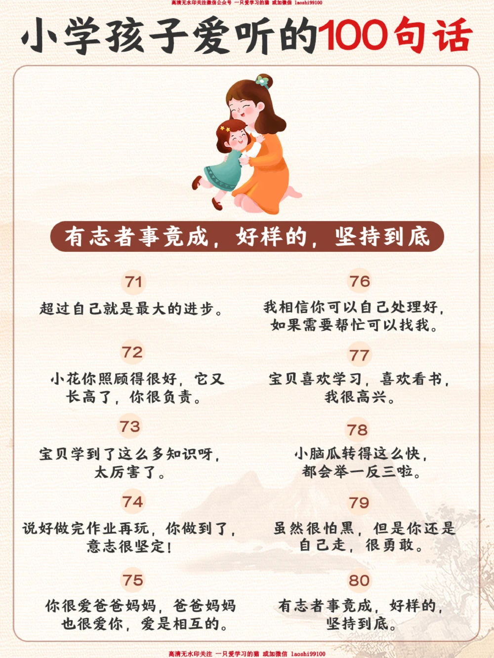 夸出孩子内驱力-小学孩子最爱听的100句话_2025抖音最火小学全科全年级资料大全集超完整版_家庭教育VIP资源禁止外传