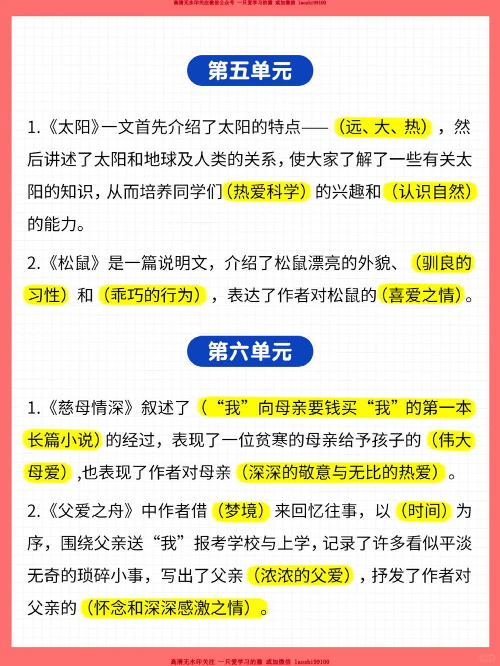 干货-五年级期末冲刺必背知识点_2025抖音最火小学全科全年级资料大全集超完整版_小学数学VIP资源禁止外传