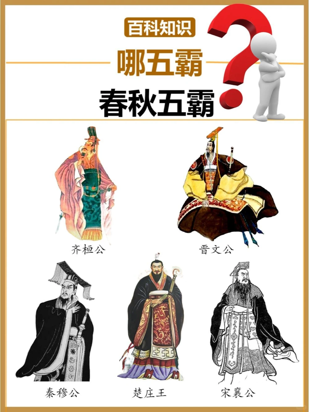 春秋五霸到底是哪五霸_中小学精品资料(高清可打印)_百科知识大全集312份高清资料整理版