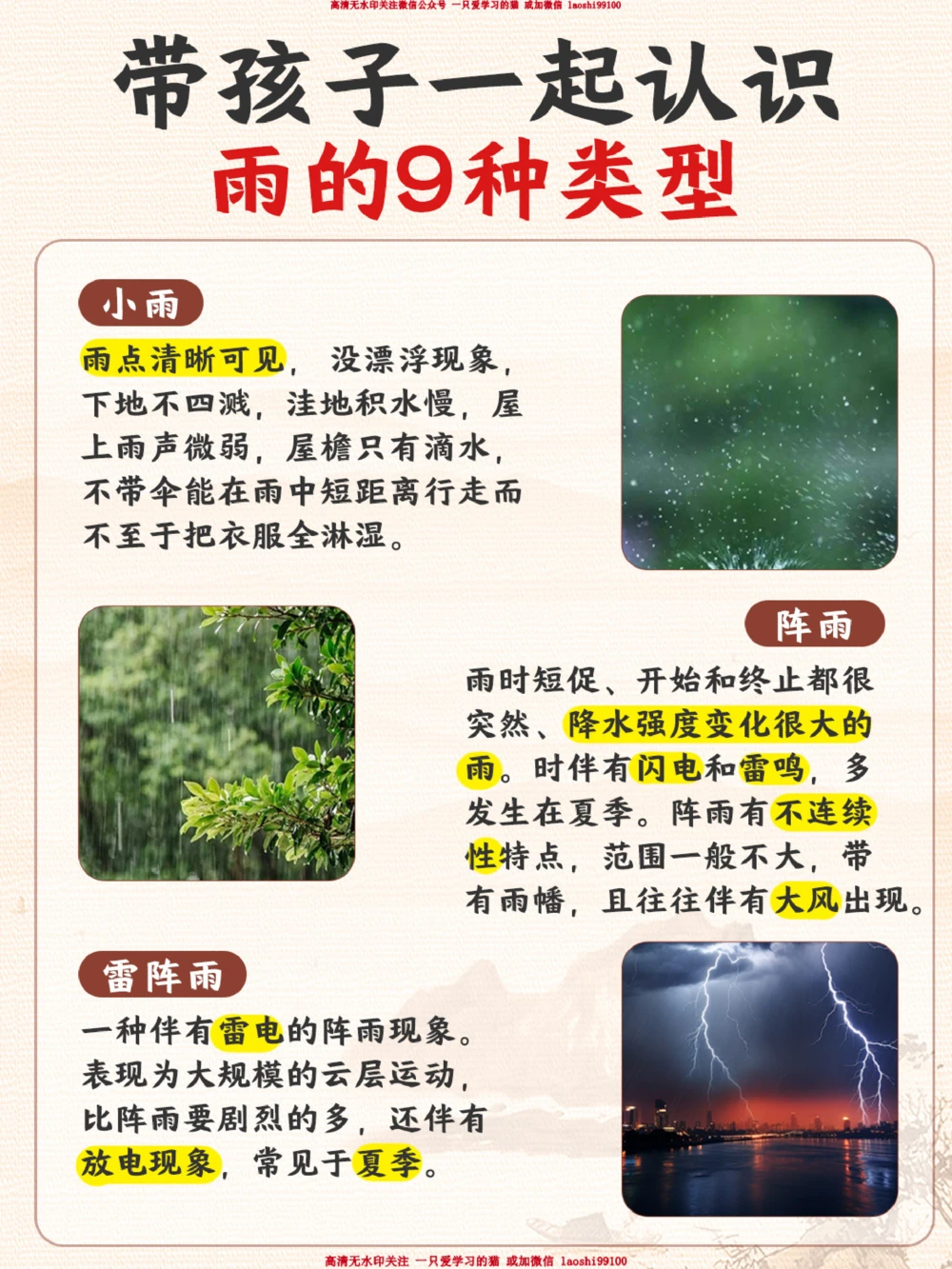 日常雨的名称_2025抖音最火小学全科全年级资料大全集超完整版_小学常识VIP资源禁止外传