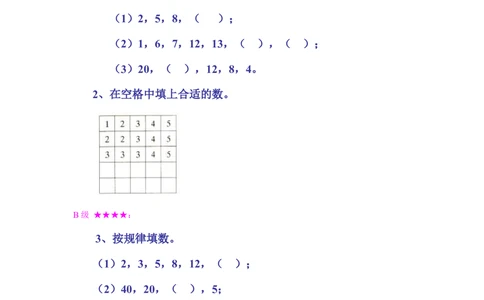 按规律填数作业_小学奥数举一反三1-6年级相关课程_奥数分专题题型与解题思路_小学奥数知识讲解_按规律法