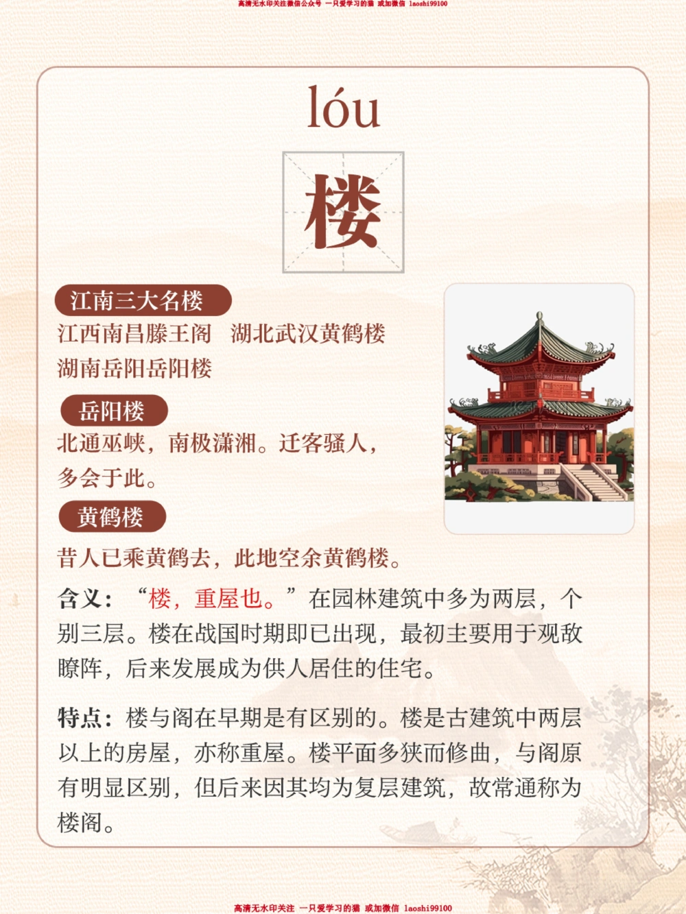 中国之美-亭、台、楼、阁_2025抖音最火小学全科全年级资料大全集超完整版_小学常识VIP资源禁止外传