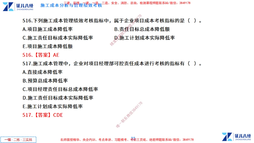 (14)--一建管理点题映射7-答案版-讲义_2026年一级建造师_2026年一建管理_2025年一建管理SVIP_03-习题精析✿实战特训✿模考通关_54-管理《点题映射班》杨建国ZBJ