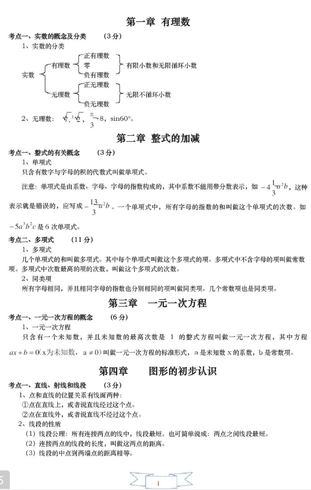 初一到初三数学要考的都在这里了，都是重点，刷到这个就代表你的数学成绩要好起来了#数学#初中数学#知识点总结#图文伙伴计划#抖音图文来了_中小学精品资料(高清可打印)