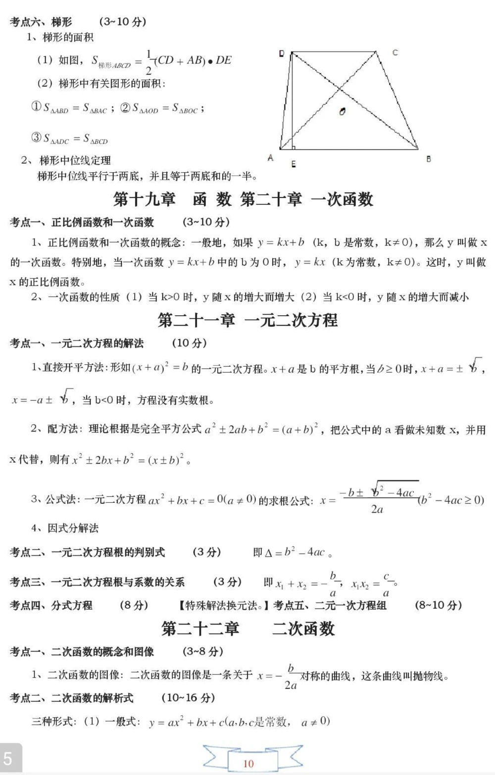 初一到初三数学要考的都在这里了，都是重点，刷到这个就代表你的数学成绩要好起来了#数学#初中数学#知识点总结#图文伙伴计划#抖音图文来了_中小学精品资料(高清可打印)
