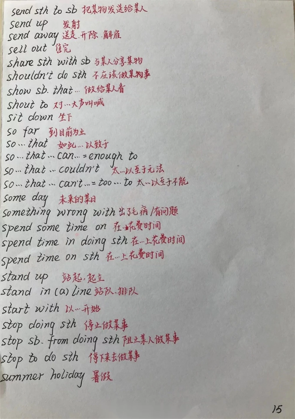 初一到初三的英语要背熟的短语手写笔记，@你身边英语不好的同学来努力了#英语#每天学习一点点#手写笔记#学霸秘籍#每天学习英语一点点_中小学精品资料(高清可打印)