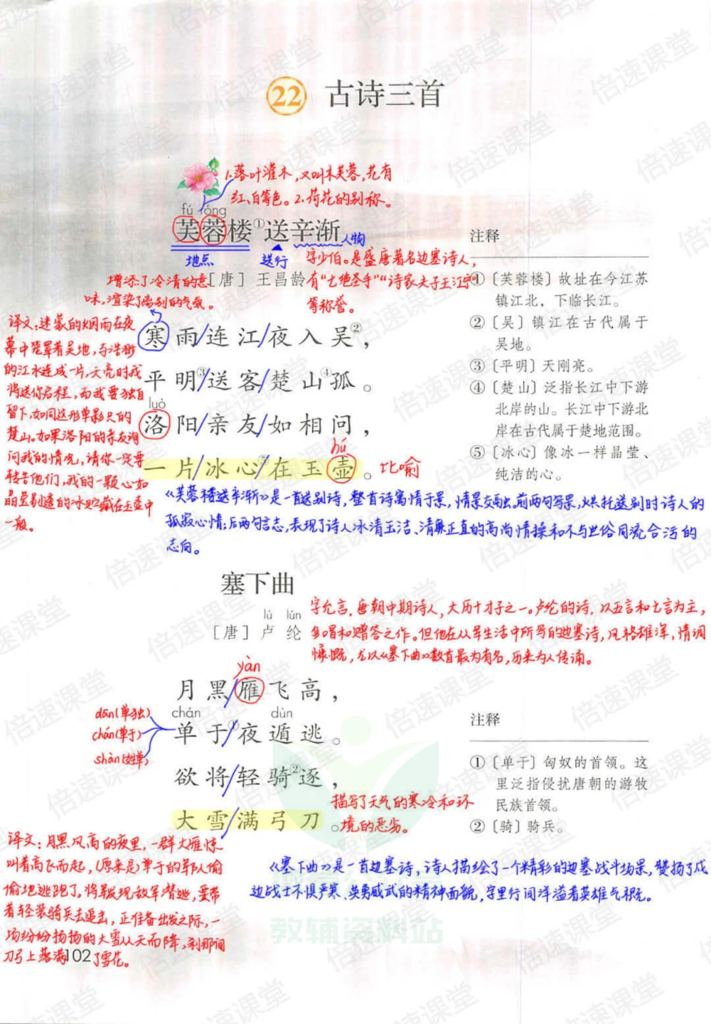 四年级下册语文部编版课堂笔记（倍速版）_小学初中学霸笔记类资料汇总6.33GB_小学同步课堂笔记2.76GB_1~6年级全册语文部编版课堂笔记