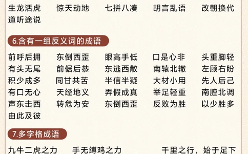 小升初-小学1-6年级常考词语分类汇总_2025抖音最火小学全科全年级资料大全集超完整版_小学语文VIP资源禁止外传